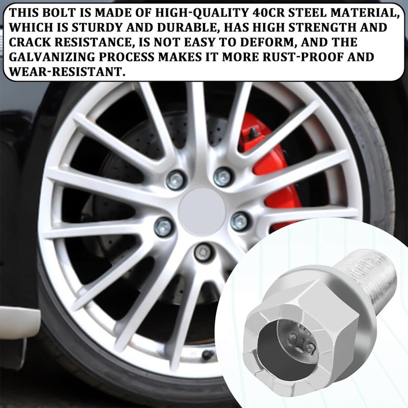 SamWinGear Wheel Bolts M14x1.5 Lug Bolts Wheel Studs WHT001812 Ball Seat Wheels Lug Bolt Alloy Steel 27mm Shank Length Chrome Replace Bolt Studs Hub Screws with Nuts for Audi Seat Skoda VW - Image 3